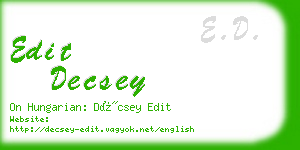 edit decsey business card
